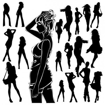 beautiful-black-and-white-silhouette-vector-91986