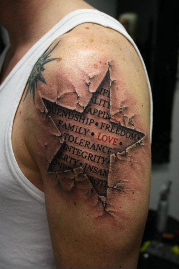 3D-Star-Tattoo