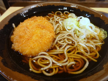 東西そば@葛西(8)天かす丼セット500コロッケ150
