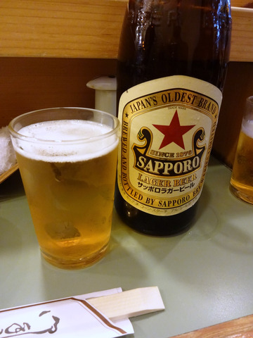 大和寿司@築地 (4)おまかせ3780びんビール700