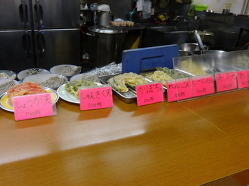 銀座堂@上尾(1)鳥肉そば420ごぼう天100半カレー270