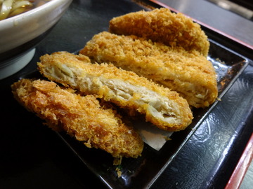 えきめんや久里浜店@京急久里浜(8)かじめん350温まぐろメンチ250