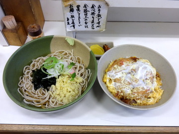 だし家@旗の台(4)しょうが天丼セットそば500冷し20