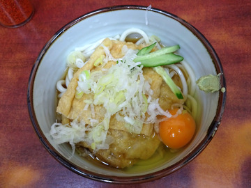 会津@堀切菖蒲園 (5)冷し50きつねうどん390玉子50