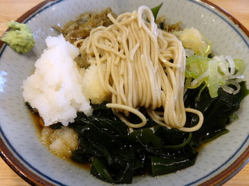 福そば@人形町(7)じゃこわかめそば450冷し20辛み大根100