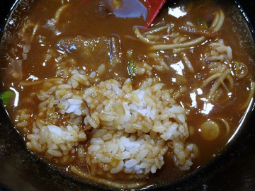 白樺@武蔵小金井 (8)カレー南蛮そば470白飯160