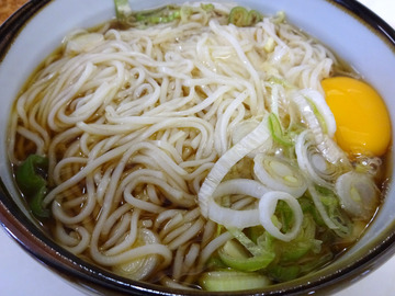 高田うどん店@京急川崎 (5)細うどん260コロッケ60玉子50