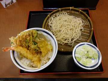 信州屋@渋谷 (5)天丼セットもりそば600