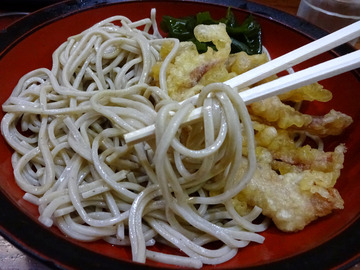 八幡そば@代々木八幡 (10)冷しげそ天そば450
