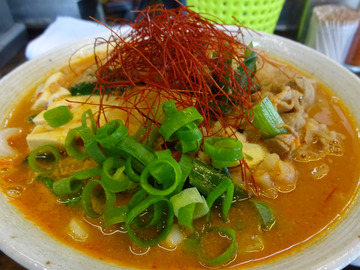 おにやんま@青物横丁 (3)辛!チゲうどん600味噌田楽100