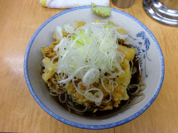 川一(3)かき揚げそば430冷し50