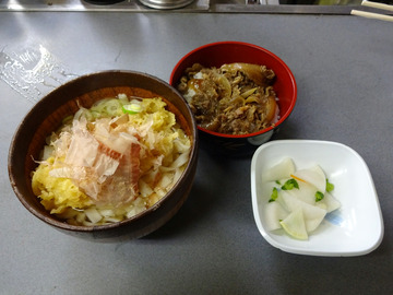 あさま@平和島 (4)いか天きしめん360ミニ牛丼260