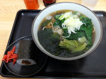 稲浪@飯田橋(4)ほうれん草そば330かんぴょう巻60