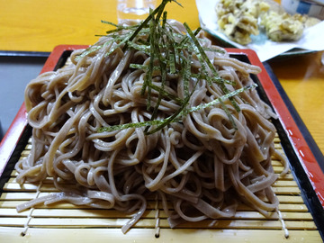 食事楽@沼田 (7)ざるそば550舞茸の天ぷら550