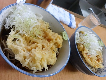 川一@浅草橋(3)冷し50いかかきそば430天ぷらそば430