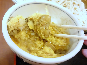 信州屋@渋谷 (10)フォアグラ玉子とじ丼セット700
