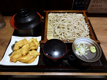 さ竹＠恵比寿 (4)小ガリ鯖飯もりそば590鶏天ぷら120