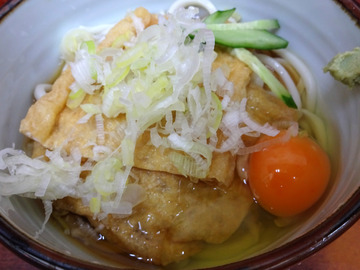 会津@堀切菖蒲園 (6)冷し50きつねうどん390玉子50
