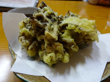 食事楽@沼田 (5)ざるそば550舞茸の天ぷら550
