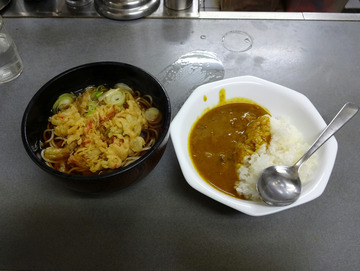 あさま@平和島 (5)ミニカレー&天そば600