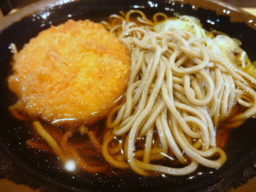 東西そば@葛西(9)天かす丼セット500コロッケ150