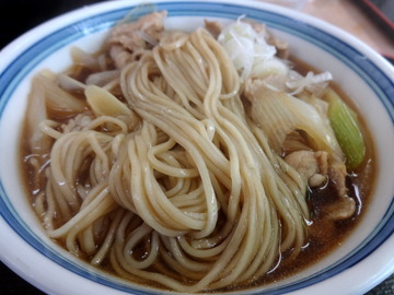 ねぎどん@入谷(8)ねぎ肉そば570きつねそば440ごぼう110