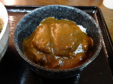 東西そば@戸越公園(13)たぬきそば定食B500カツカレーチェンジ50