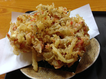 食事楽@沼田 (4)とろろそば650桜エビのかき揚げ300