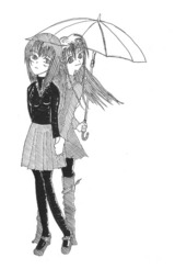 青子・有珠/ボールペン画/100613