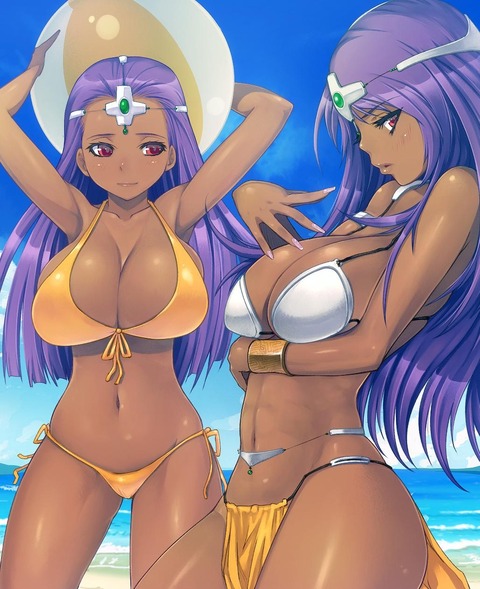 【二次】褐色巨乳のエロ画像04