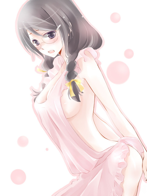 二次メガネ巨乳キャラクターのエロ画像