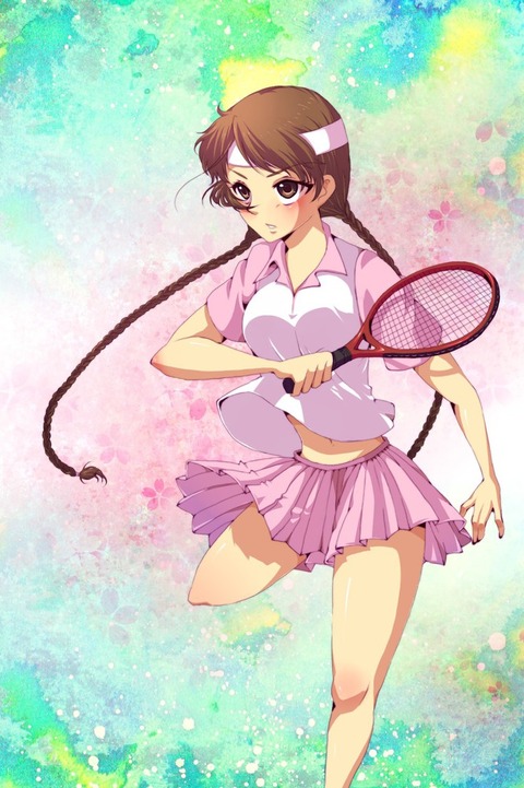 テニスウェアの二次元美少女画像01