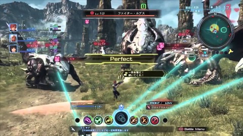 ゼノブレイドクロス戦闘シーン