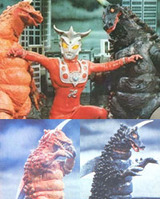 双子怪獣 ブラックギラス＆レッドギラス : レッドキング愛護協会（紅月