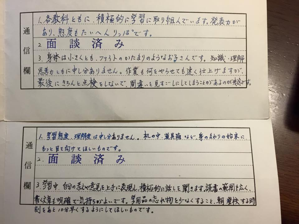 通知表