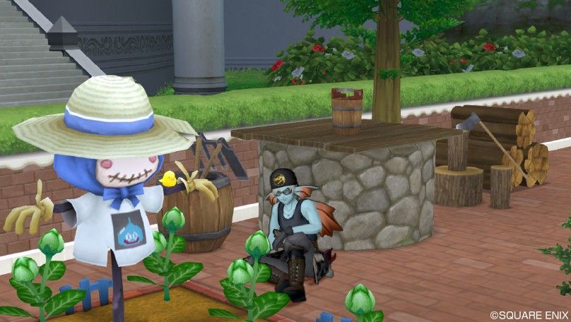 井戸とタルと薪割りセットと…金魚鉢~!