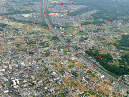 空から見た<b>東松山市</b> 105 高坂地区 2010年5月