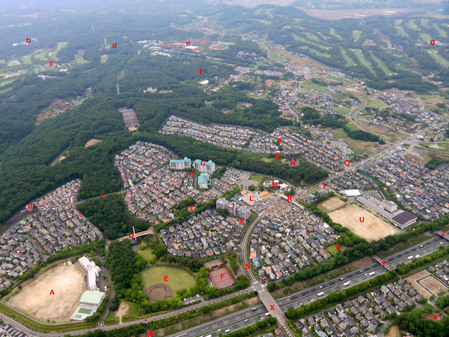 GO! GO! 嵐山 ３ : 空から見た<b>東松山市</b> 107 高坂ニュータウン 2010年5月