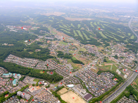 空から見た<b>東松山市</b> 108 高坂ニュータウン 2010年5月