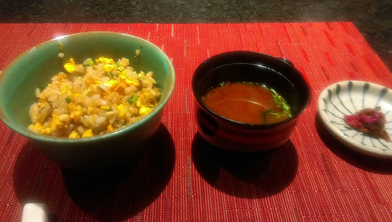 ガーリックライス&味噌汁