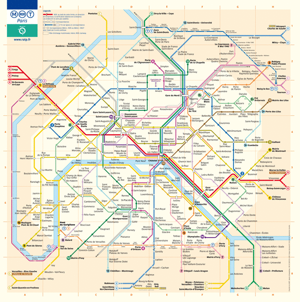 地下鉄 路線図 パリ