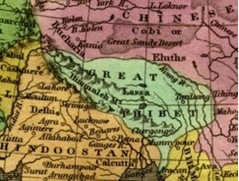 １８２９年の地図に描かれた「Great Tibet」