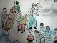 ダラムサラ難民一時収容所・子供の絵