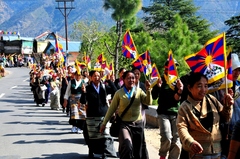 12.3.2010 ダラムサラ、チベット女性蜂起記念日のデモ