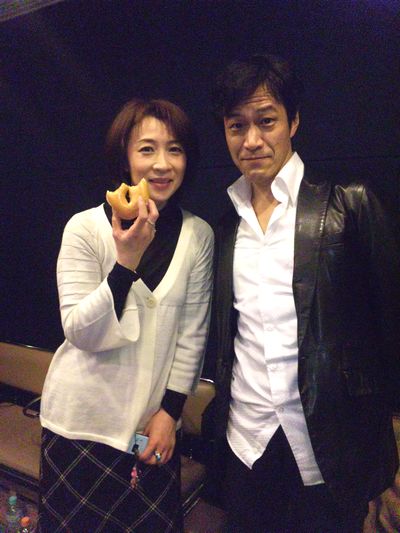 文学座の山崎美貴さんと!