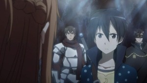 キリト、アスナ、モブ2