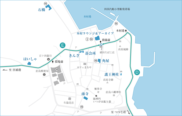 直島 家プロジェクト 地図 - 碁会所 家プロジェクト ベネッセアートサイト直島