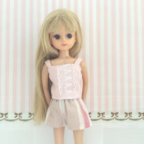 リカちゃん 袖ストライプトップス セット ハンドメイド 【公式通販】