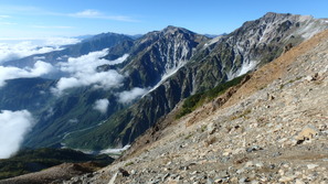 白馬三山から鹿島槍ヶ岳までを一望