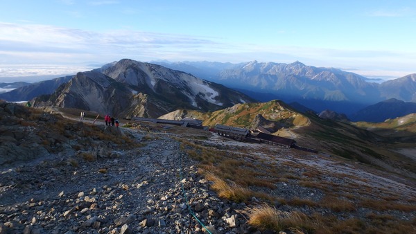 剱立山連峰、白馬鑓ヶ岳方面を望む